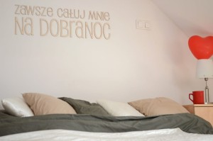 Zawsze całuj mnie na dobranoc - dekoracja 3d na ścianę.