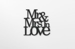 Mr & Mrs in LOVE - napis dekoracyjny 3d