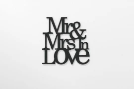 Mr & Mrs in LOVE - napis dekoracyjny 3d