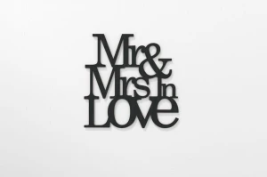 Mr & Mrs in LOVE - napis dekoracyjny 3d