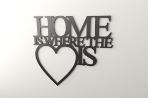 Home is where the heart is - napis na ścianę