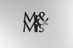 Mr & Mrs - napisy 3d na ścianę