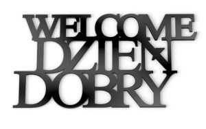 Napis na ścianę Welcome dzień dobry