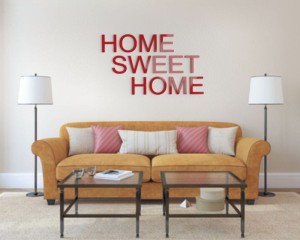 Home sweet home - napisy dekoracyjne na ścianę