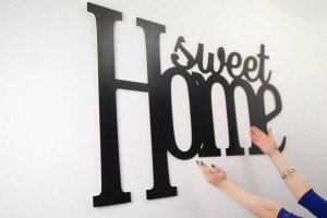 Sweet home - napisy 3d na ścianę