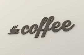 Coffee (+filiżanka) - dekoracja 3d na ścianę