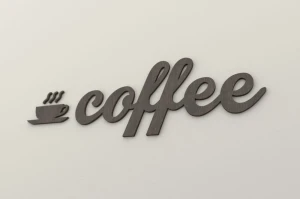 Coffee (+filiżanka) - dekoracja 3d na ścianę