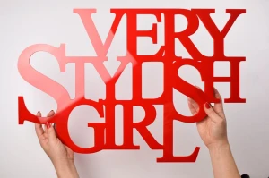 Very stylish girl - napis 3d na ścianę